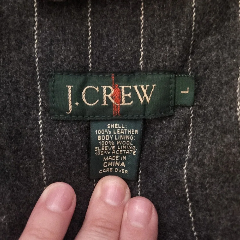 J. Crew Factory Men's Dark Brown Suede Button-Up Coat